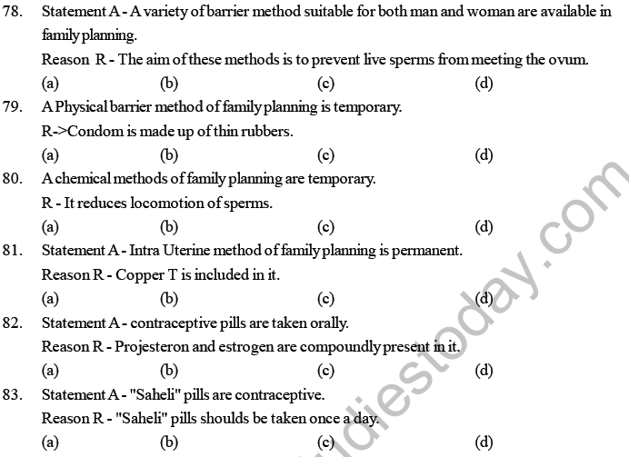 NEET Biology ReproductiVE hEALTH mcq-5