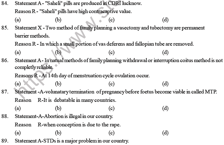 NEET Biology ReproductiVE hEALTH mcq-6