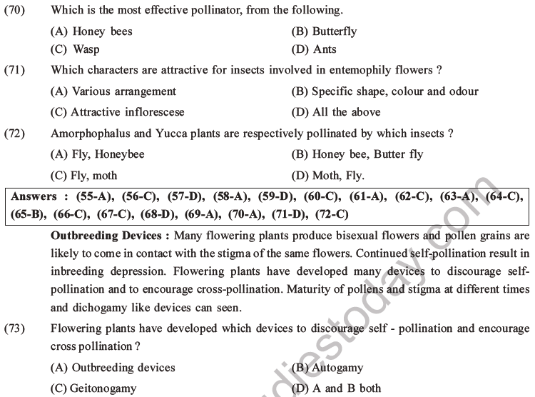 NEET Biology Reproduction in Flowering Plants MCQs Set A-11