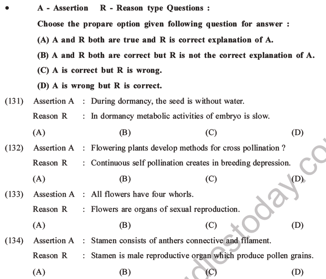 NEET Biology Reproduction in Flowering Plants MCQs Set A-23