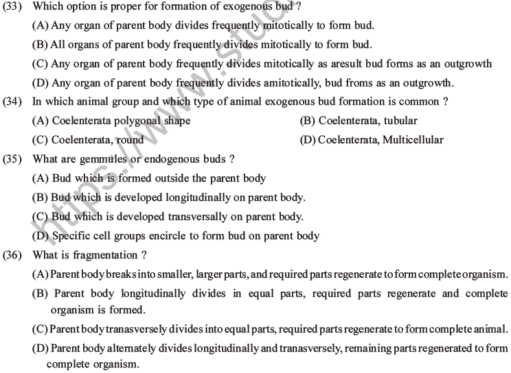 NEET Biology Reproduction in Organisms MCQs Set A-10