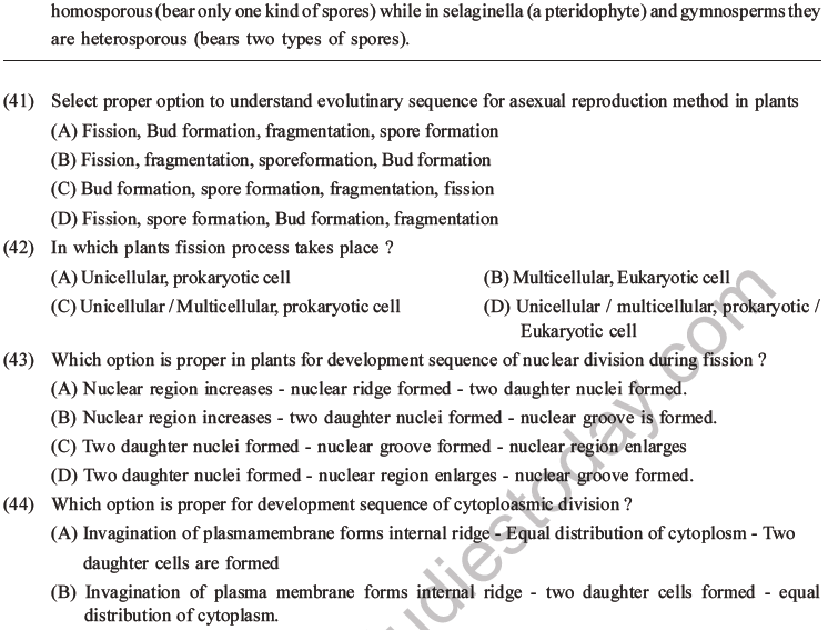 NEET Biology Reproduction in Organisms MCQs Set A-15