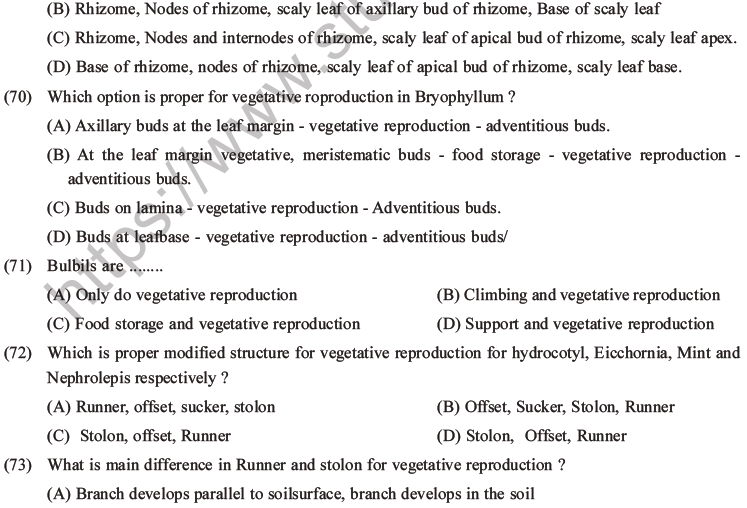 NEET Biology Reproduction in Organisms MCQs Set A-24