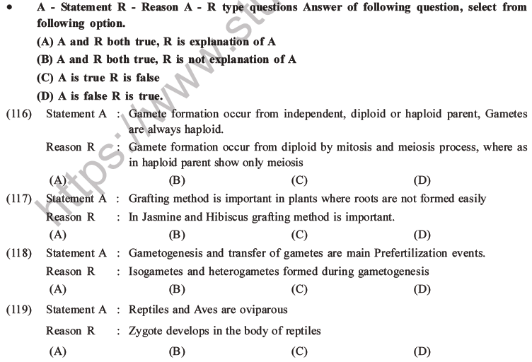 NEET Biology Reproduction in Organisms MCQs Set A-42