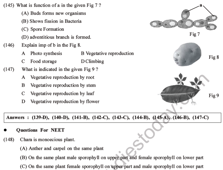 NEET Biology Reproduction in Organisms MCQs Set A-49