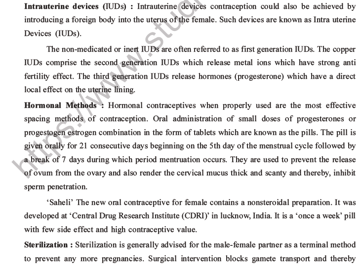 NEET Biology Reproductive Health MCQs Set A-2