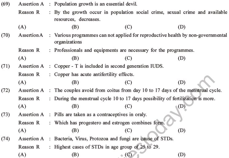 NEET Biology Reproductive Health MCQs Set A-21