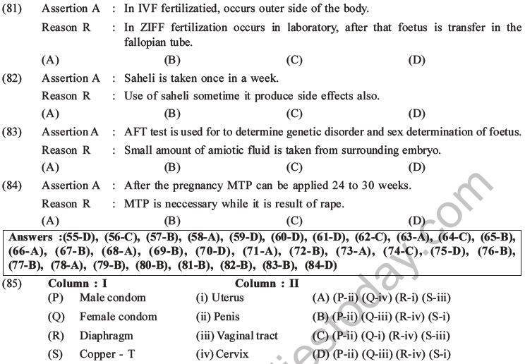 NEET Biology Reproductive Health MCQs Set A-23