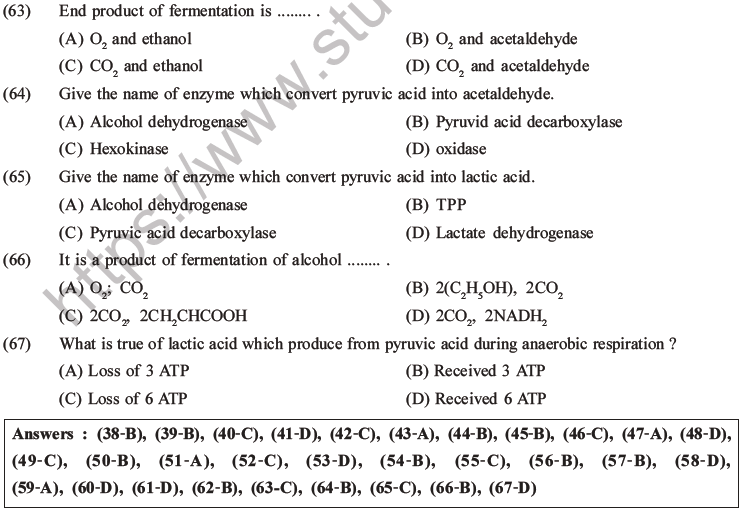 NEET Biology Respiration MCQs Set A-20