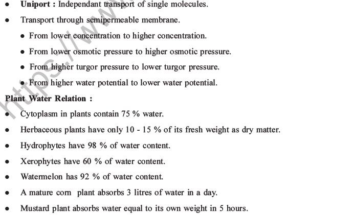 NEET Biology Transport in Plants MCQs Set A, Multiple Choice Questions