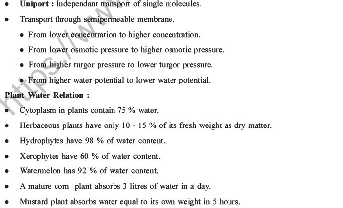 NEET Biology Transport in Plants MCQs Set A-