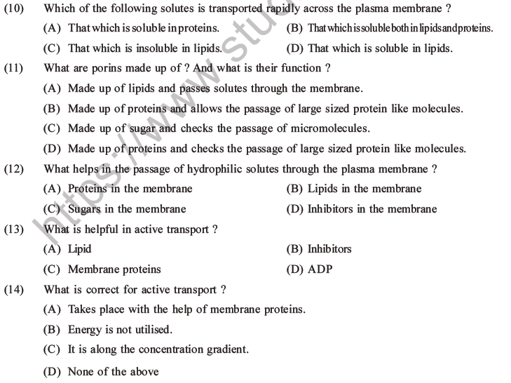 NEET Biology Transport in Plants MCQs Set A-2