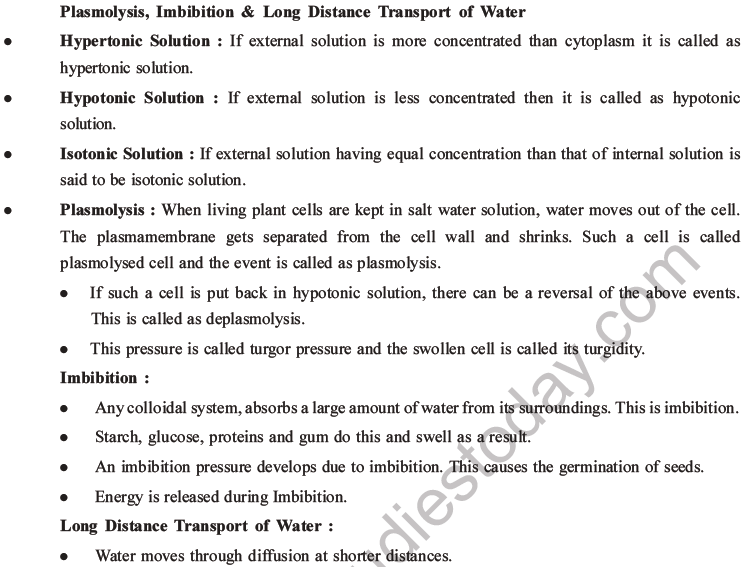 NEET Biology Transport in Plants MCQs Set A-5