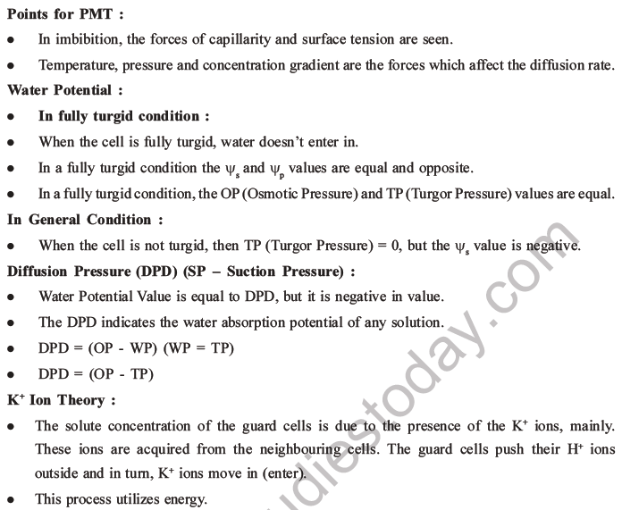 NEET Biology Transport in Plants MCQs Set A-9