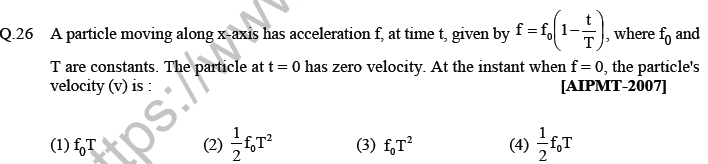 NEET Physics Kinematics MCQs Set D-1