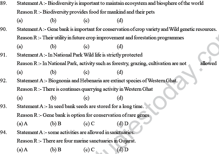 NEET UG Biology Biodiversity and its Conservation MCQs-6