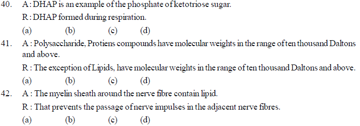 NEET UG Biology Biomolecules 1 MCQs-3