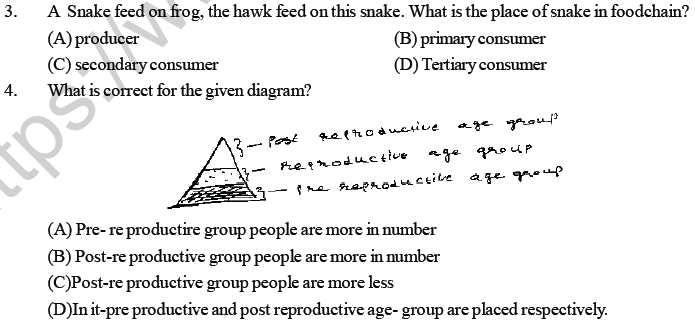 NEET UG Biology Ecosystem MCQs-