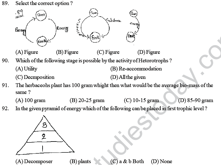 NEET UG Biology Ecosystem MCQs-12