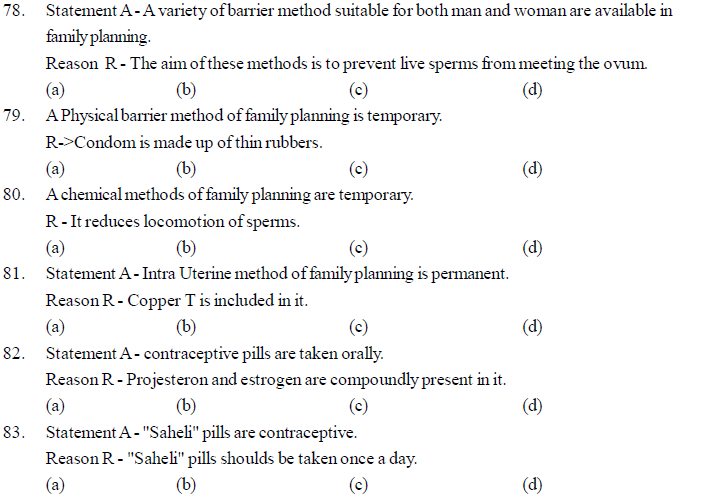 NEET UG Biology Reproductive Health MCQs-5