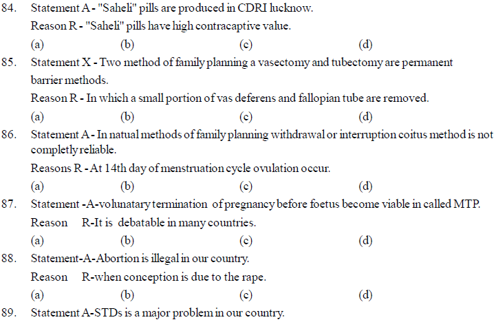 NEET UG Biology Reproductive Health MCQs-6