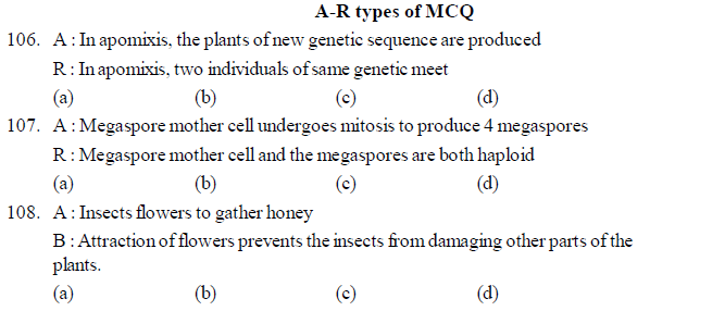 NEET UG Biology Sexual Reproduction in Flowering Plants MCQs