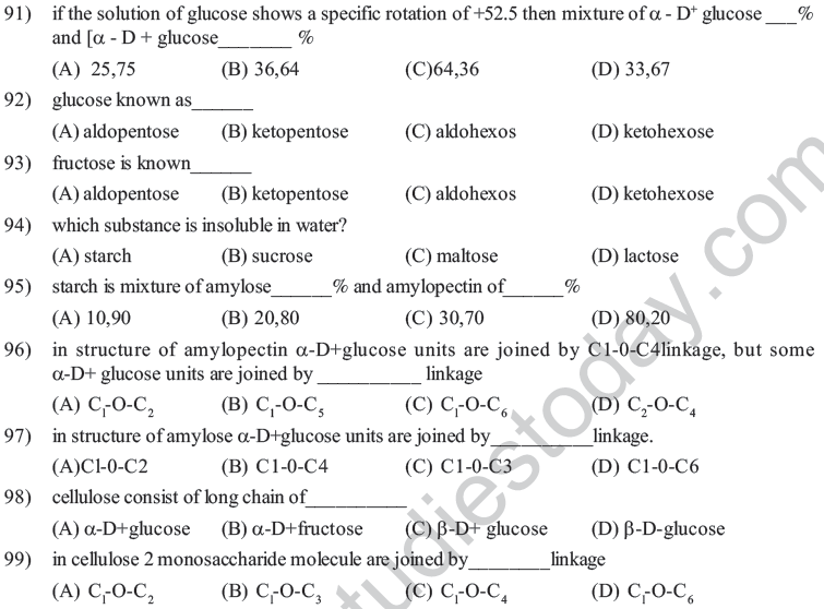 NEET UG Chemistry Biomolecule MCQs-