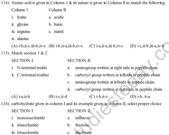 NEET UG Chemistry Biomolecule MCQs-1