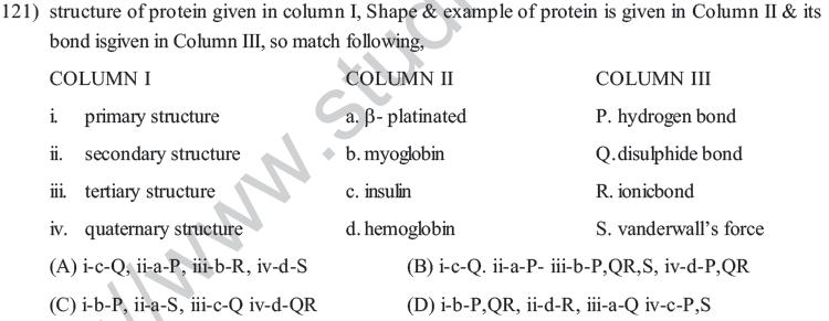 NEET UG Chemistry Biomolecule MCQs-3