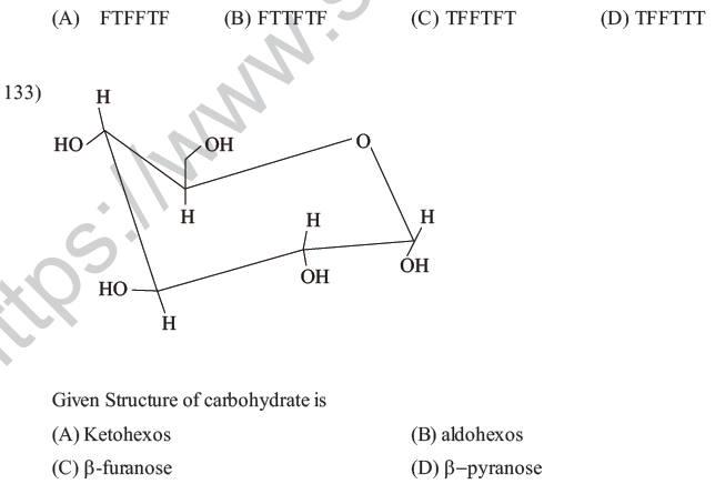 NEET UG Chemistry Biomolecule MCQs-8