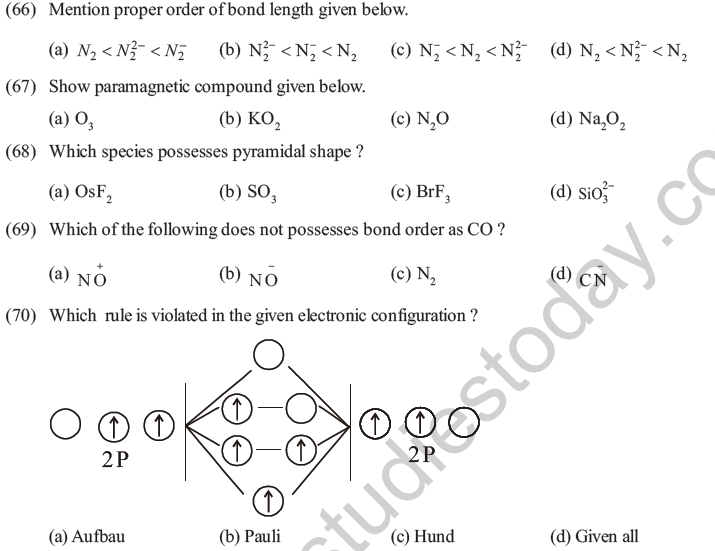 NEET UG Chemistry Chemical Bonding MCQs-10