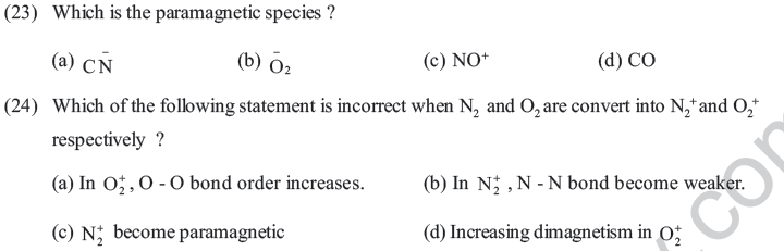 NEET UG Chemistry Chemical Bonding MCQs-2