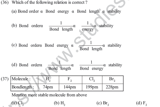 NEET UG Chemistry Chemical Bonding MCQs-4