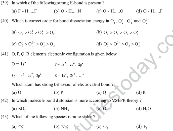 NEET UG Chemistry Chemical Bonding MCQs-5