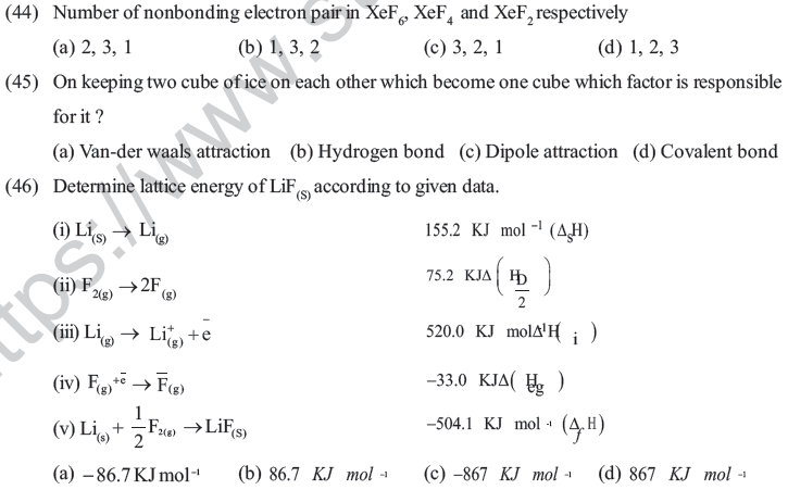 NEET UG Chemistry Chemical Bonding MCQs-6