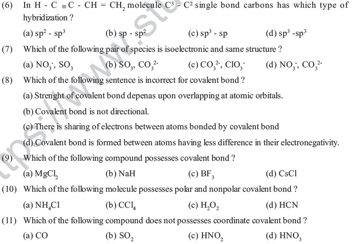 NEET UG Chemistry Chemical Bonding MCQs