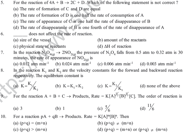 NEET UG Chemistry Chemical Kinetics MCQs-10