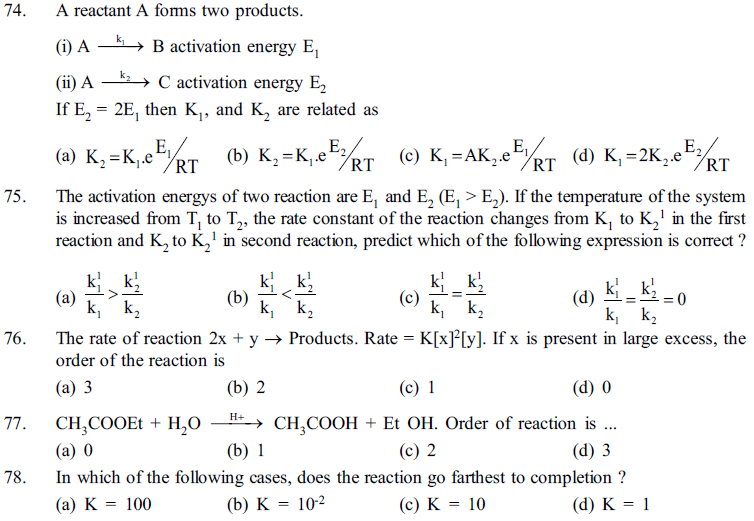 NEET UG Chemistry Chemical Kinetics MCQs-21