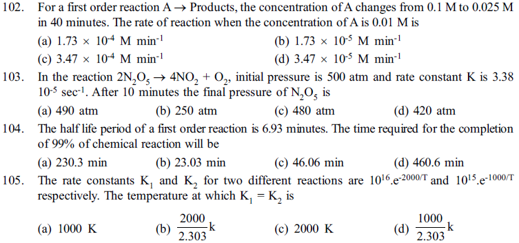 NEET UG Chemistry Chemical Kinetics MCQs-26