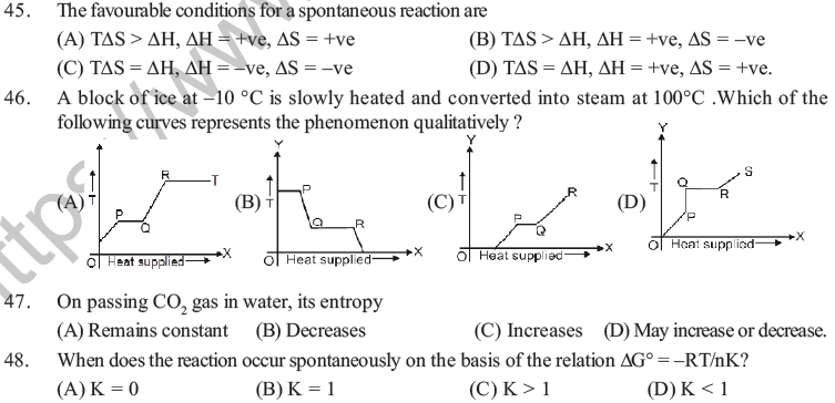 NEET UG Chemistry Chemical Thermodynamics MCQs-