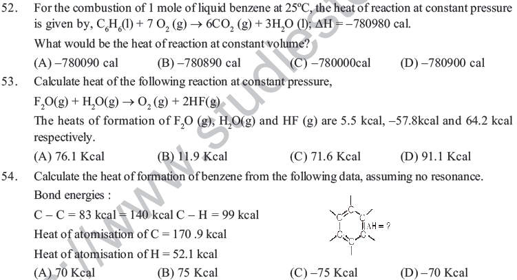 NEET UG Chemistry Chemical Thermodynamics MCQs-1