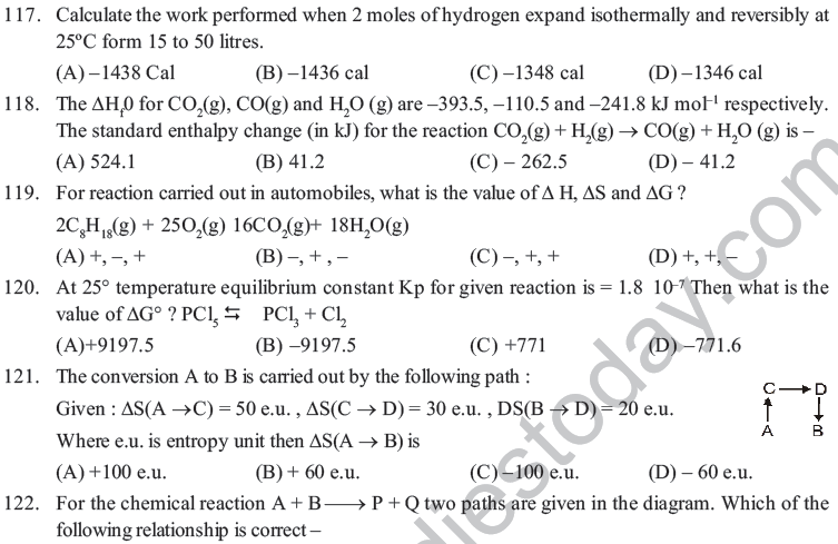 NEET UG Chemistry Chemical Thermodynamics MCQs-16