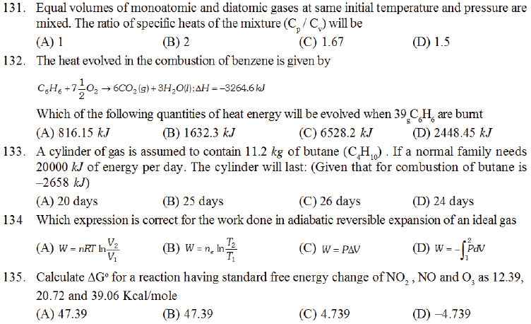 NEET UG Chemistry Chemical Thermodynamics MCQs-19