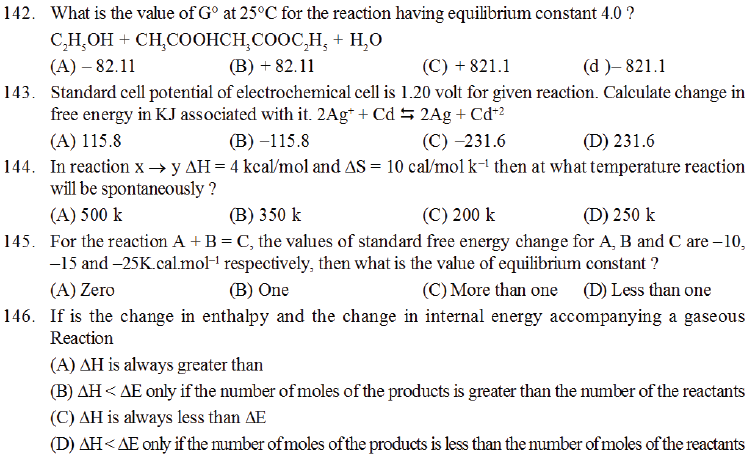 NEET UG Chemistry Chemical Thermodynamics MCQs-21