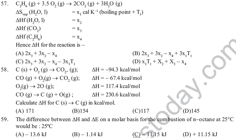 NEET UG Chemistry Chemical Thermodynamics MCQs-3