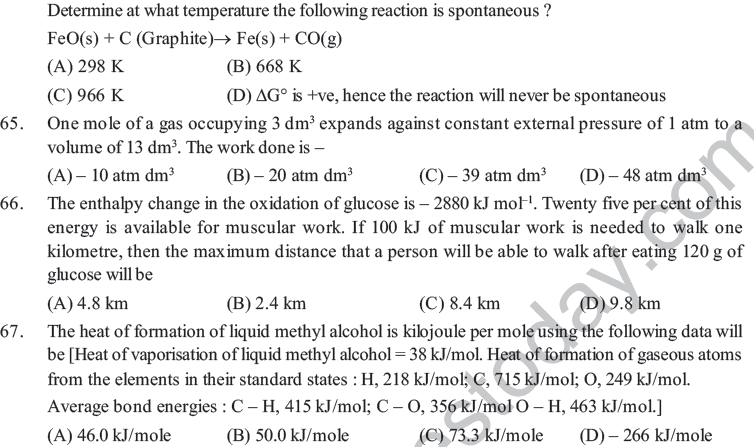 NEET UG Chemistry Chemical Thermodynamics MCQs-5