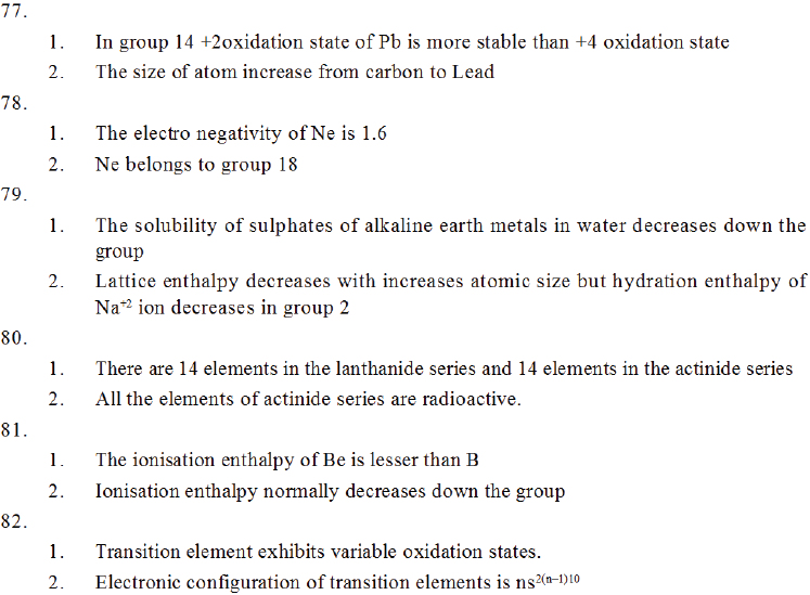 NEET UG Chemistry Classification of Elements MCQs-10