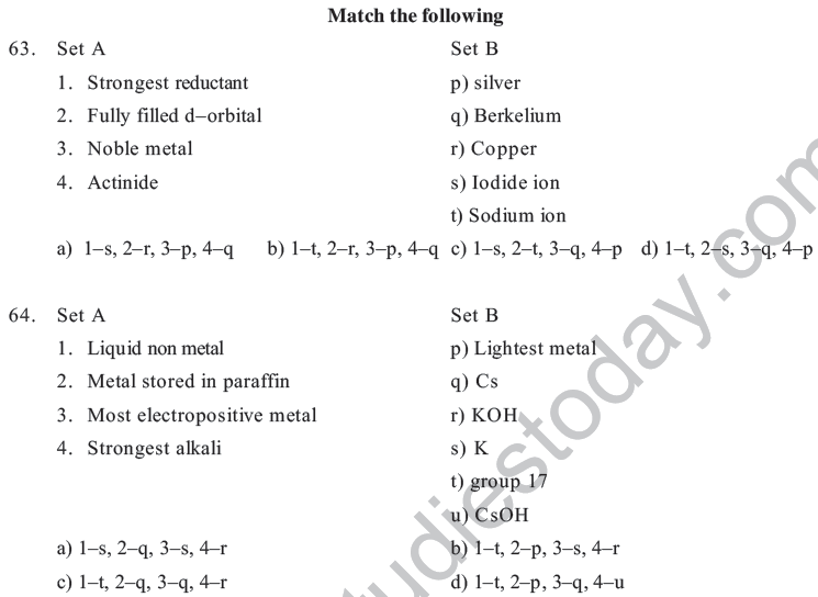 NEET UG Chemistry Classification of Elements MCQs-5