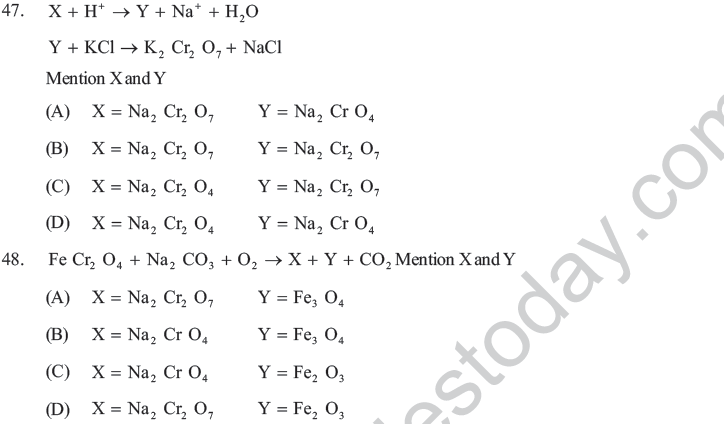 NEET UG Chemistry D and F Block Elements MCQs-7