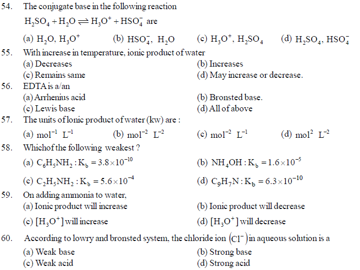 NEET UG Chemistry Equilibrium MCQs-11